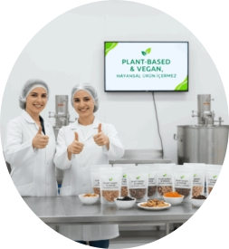 vegan üretim, bitki bazlı, manu gıda krokan ve ezme çeşitleri 